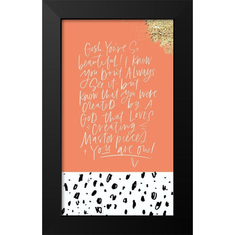 So Beautiful Black Modern Wood Framed Art Print by Wieners, Valerie