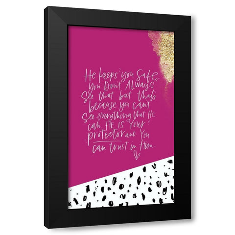 Protector Card Black Modern Wood Framed Art Print by Wieners, Valerie