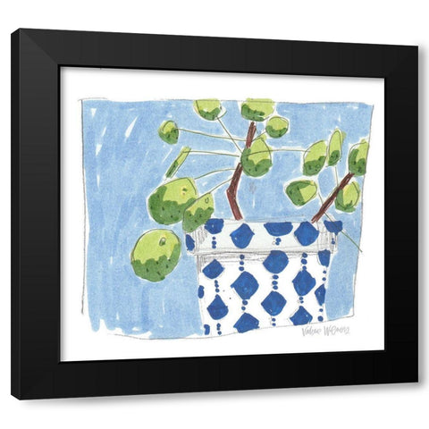 Money Plant Black Modern Wood Framed Art Print by Wieners, Valerie
