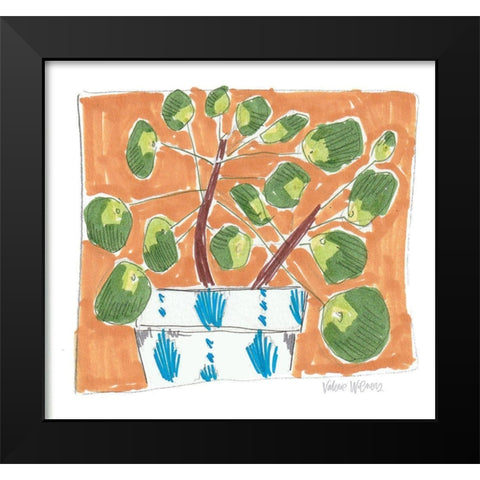Money Plant II Black Modern Wood Framed Art Print by Wieners, Valerie