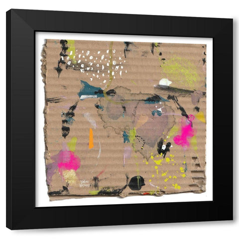 Cool and Square Black Modern Wood Framed Art Print with Double Matting by Wieners, Valerie