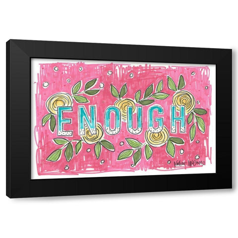 Enough Black Modern Wood Framed Art Print by Wieners, Valerie