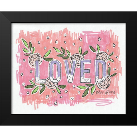 Loved Black Modern Wood Framed Art Print by Wieners, Valerie
