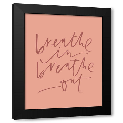 Breathe Black Modern Wood Framed Art Print with Double Matting by Wieners, Valerie