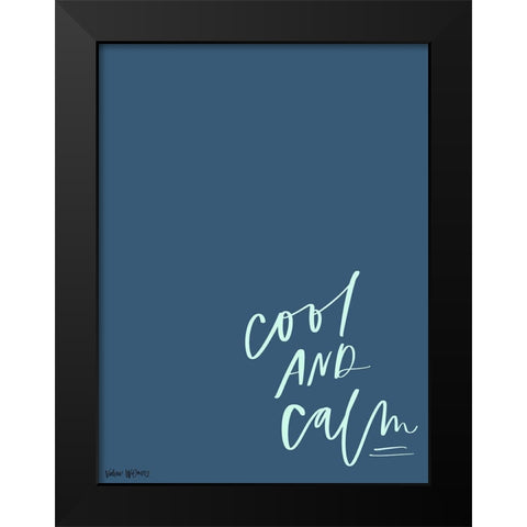 Cool and Calm Black Modern Wood Framed Art Print by Wieners, Valerie