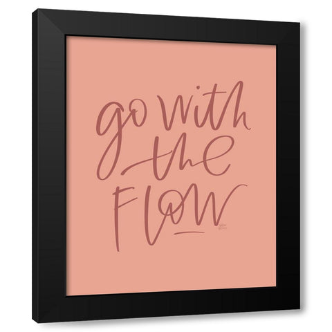 Go with the Flow Black Modern Wood Framed Art Print with Double Matting by Wieners, Valerie