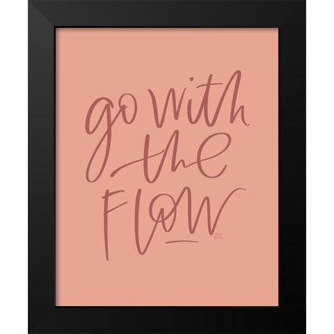 Go with the Flow Black Modern Wood Framed Art Print by Wieners, Valerie
