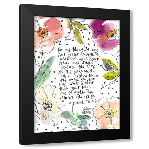 My Thoughts Black Modern Wood Framed Art Print with Double Matting by Wieners, Valerie