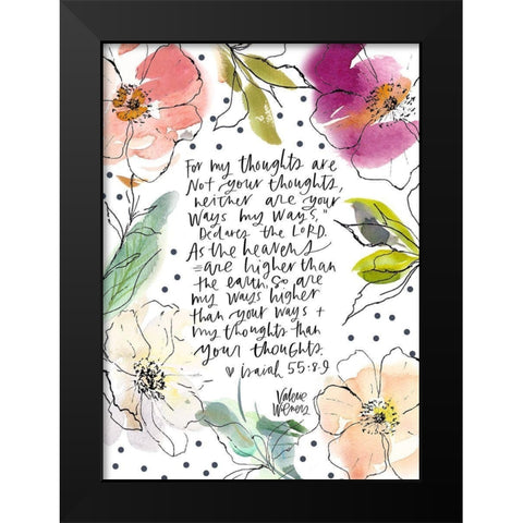 My Thoughts Black Modern Wood Framed Art Print by Wieners, Valerie