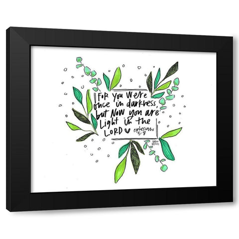 Once in Darkness Black Modern Wood Framed Art Print by Wieners, Valerie