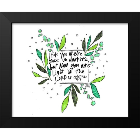 Once in Darkness Black Modern Wood Framed Art Print by Wieners, Valerie