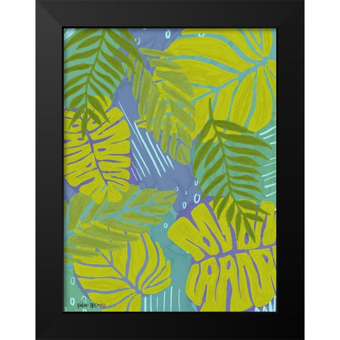 Cool Palms Black Modern Wood Framed Art Print by Wieners, Valerie