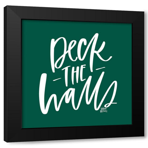 Deck the Halls Black Modern Wood Framed Art Print with Double Matting by Wieners, Valerie