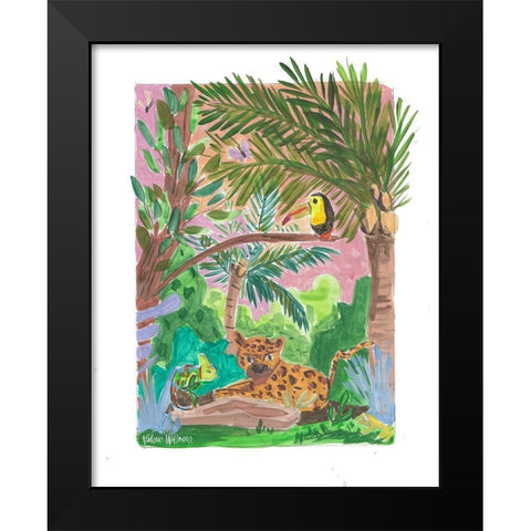 Tropical Animals I Black Modern Wood Framed Art Print by Wieners, Valerie