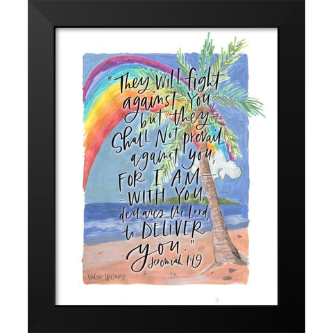 Deliver You Black Modern Wood Framed Art Print by Wieners, Valerie