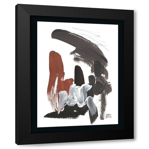 Noir One Black Modern Wood Framed Art Print with Double Matting by Wieners, Valerie