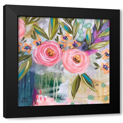 Abstract Floral IV Black Modern Wood Framed Art Print by Wieners, Valerie