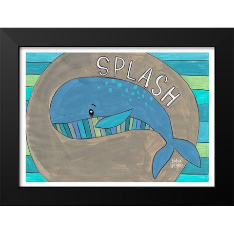 Splash Black Modern Wood Framed Art Print by Wieners, Valerie