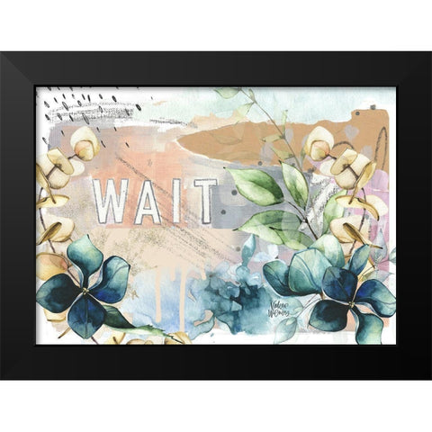 Wait Black Modern Wood Framed Art Print by Wieners, Valerie