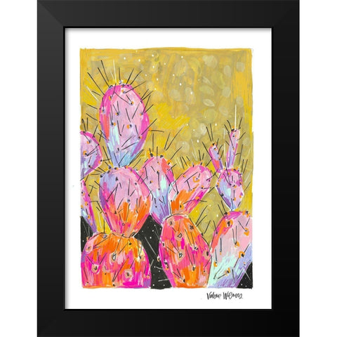 Mustard Cactus II Black Modern Wood Framed Art Print by Wieners, Valerie