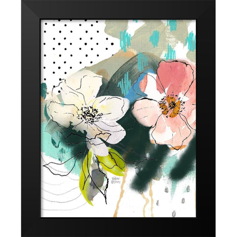 Abstract Floral II Black Modern Wood Framed Art Print by Wieners, Valerie