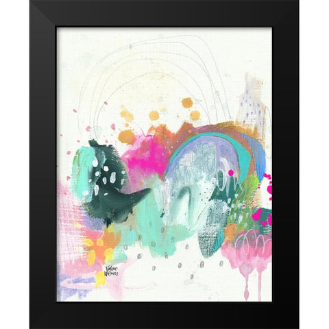 Confetti I Black Modern Wood Framed Art Print by Wieners, Valerie