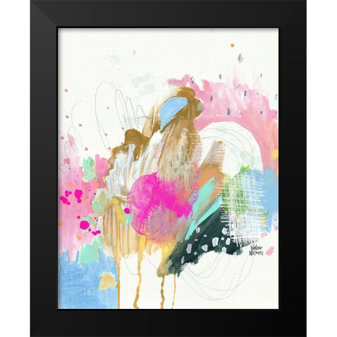 Confetti II Black Modern Wood Framed Art Print by Wieners, Valerie
