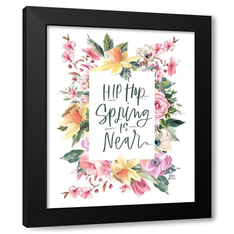 Hip Hop Black Modern Wood Framed Art Print by Wieners, Valerie