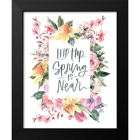 Hip Hop Black Modern Wood Framed Art Print by Wieners, Valerie