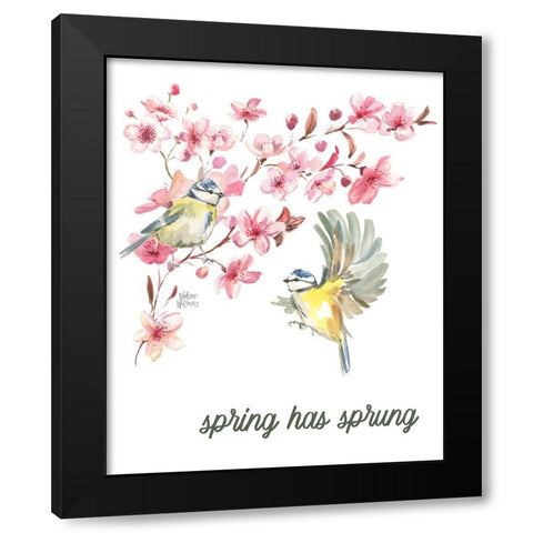 Spring Has Sprung Black Modern Wood Framed Art Print by Wieners, Valerie