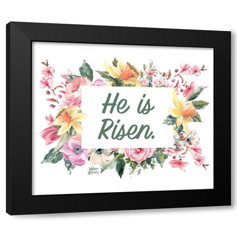He is Risen Black Modern Wood Framed Art Print by Wieners, Valerie