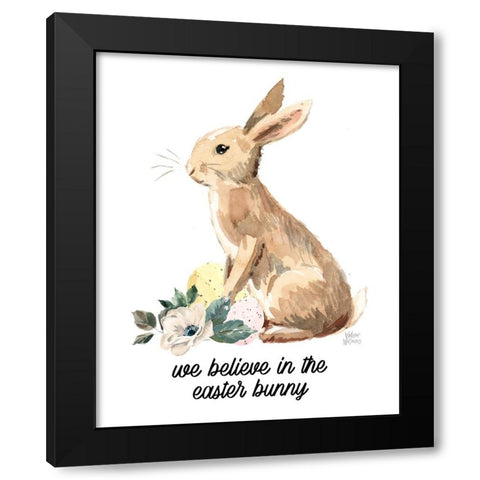 We Believe Black Modern Wood Framed Art Print with Double Matting by Wieners, Valerie