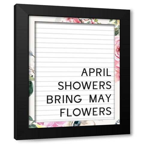April Showers Black Modern Wood Framed Art Print by Wieners, Valerie