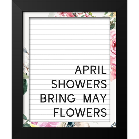 April Showers Black Modern Wood Framed Art Print by Wieners, Valerie