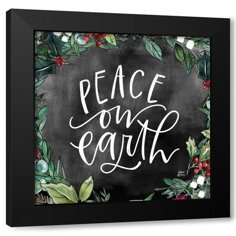 Peace on Earth Black Modern Wood Framed Art Print by Wieners, Valerie