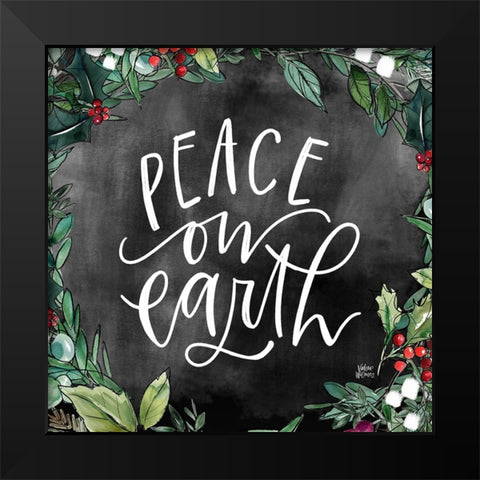 Peace on Earth Black Modern Wood Framed Art Print by Wieners, Valerie