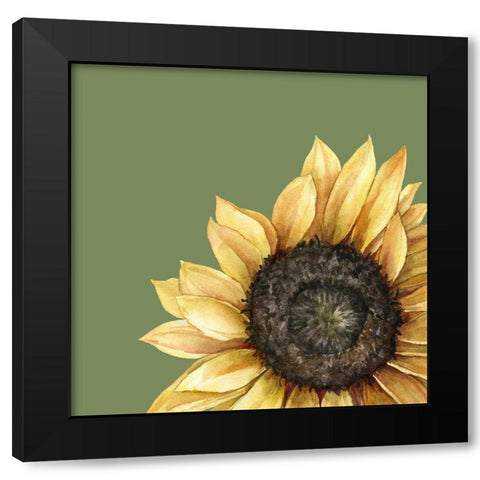Sunflower Black Modern Wood Framed Art Print by Wieners, Valerie