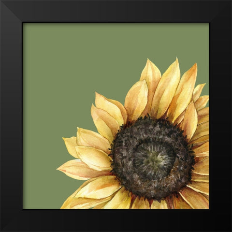 Sunflower Black Modern Wood Framed Art Print by Wieners, Valerie