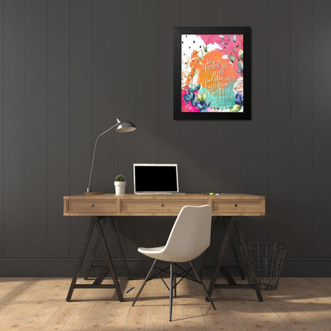 Be Joyful Black Modern Wood Framed Art Print by Wieners, Valerie