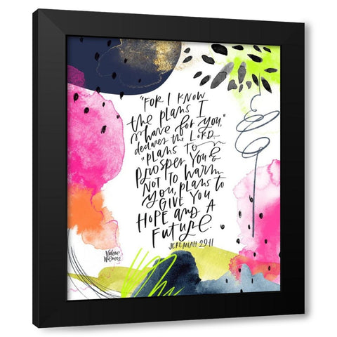 Hope and a Future Black Modern Wood Framed Art Print with Double Matting by Wieners, Valerie