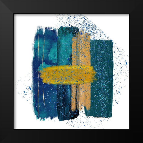 Birthday Confetti Black Modern Wood Framed Art Print by Burney, Yvonne Coleman