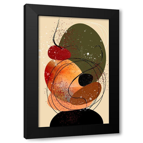 Entwined Black Modern Wood Framed Art Print with Double Matting by Burney, Yvonne Coleman