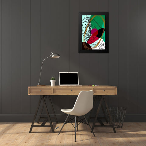 Lollipop Black Modern Wood Framed Art Print by Burney, Yvonne Coleman