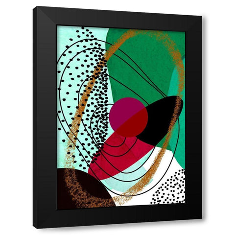 Lollipop Black Modern Wood Framed Art Print by Burney, Yvonne Coleman