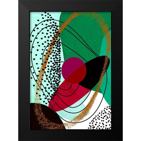Lollipop Black Modern Wood Framed Art Print by Burney, Yvonne Coleman