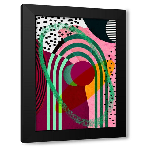 Splash of Color Black Modern Wood Framed Art Print with Double Matting by Burney, Yvonne Coleman