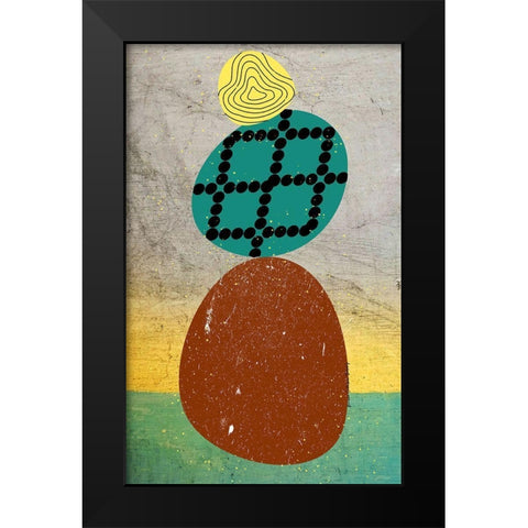 Sturdy as a Rock Black Modern Wood Framed Art Print by Burney, Yvonne Coleman