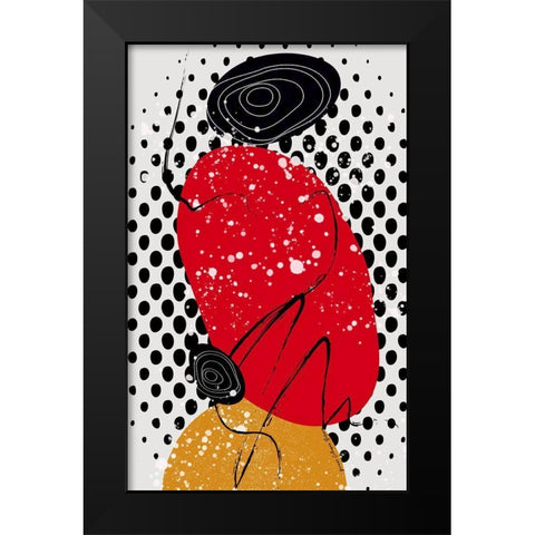 Spicy Black Modern Wood Framed Art Print by Burney, Yvonne Coleman