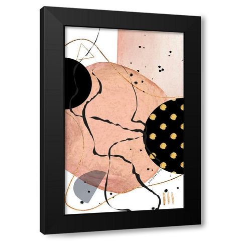 Lost in the Lines Black Modern Wood Framed Art Print with Double Matting by Burney, Yvonne Coleman
