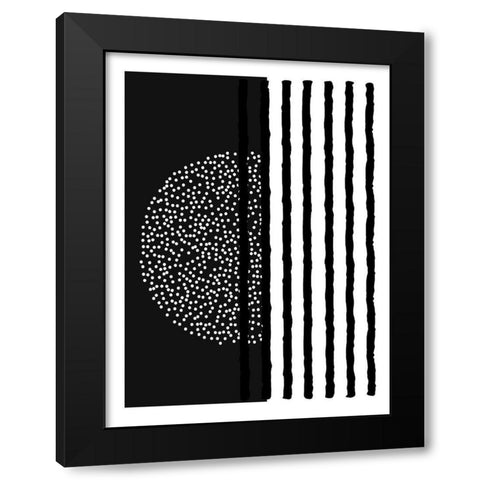 Chasing Dots Black Modern Wood Framed Art Print by Burney, Yvonne Coleman